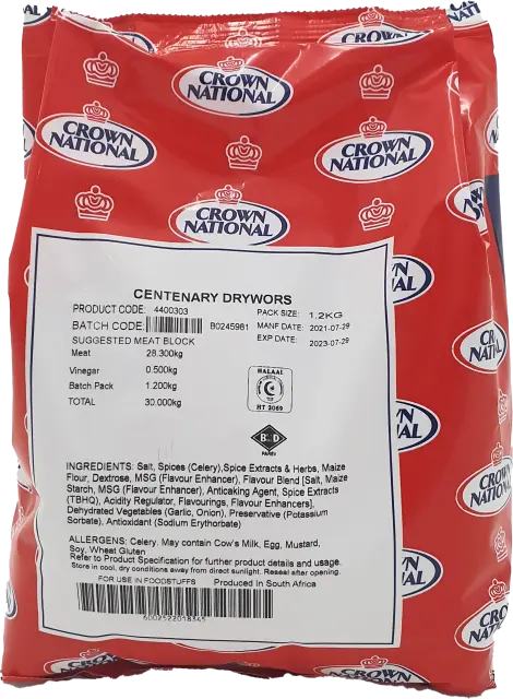 Image for Centenary Drywors 1.2kg