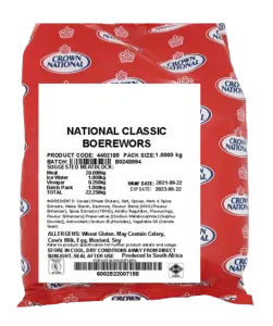 Image for National Classic Boerewors 1kg