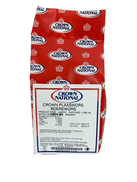 Image for Crown Plaaswors Boerewors 1.1kg