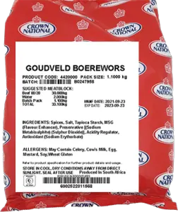Image for Goudveld Boerewors 1.1kg