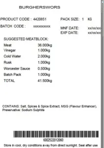 Image for Burgherswors 1kg