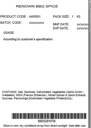 Image for Bbq Spice Renown 1kg