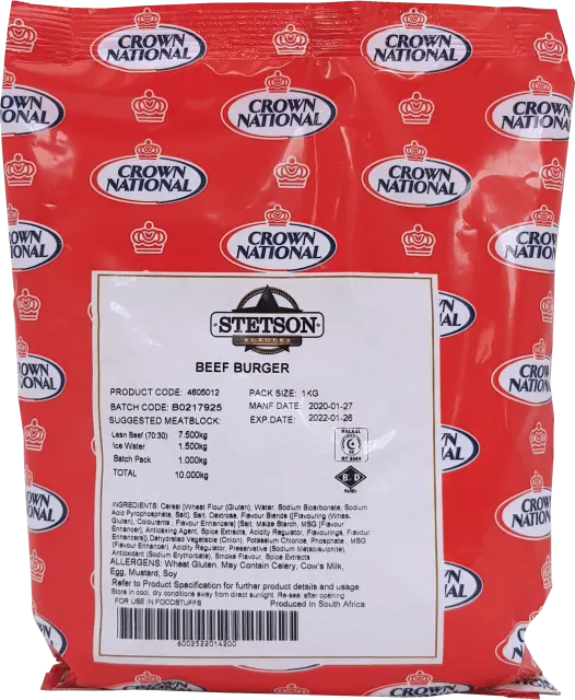 Image for Stetson Beef Burger 1kg