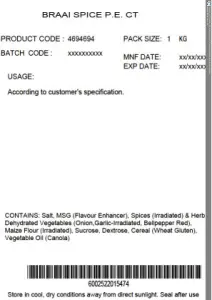 Image for Braai Spice P.E 1kg