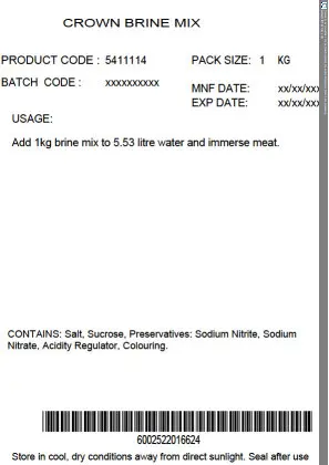 Image for Crown Brine Mix 1kg