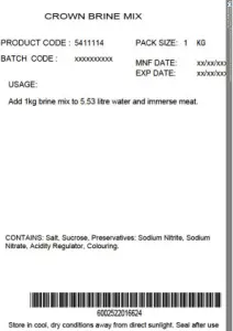 Image for Crown Brine Mix 1kg